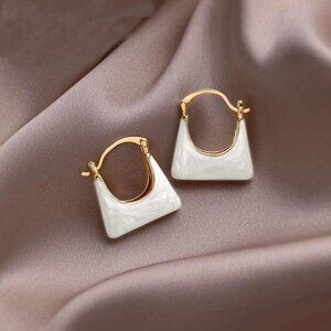 Cute Korean Style Enamel Miniature Purse Design Studs Fashion Earrings 1"